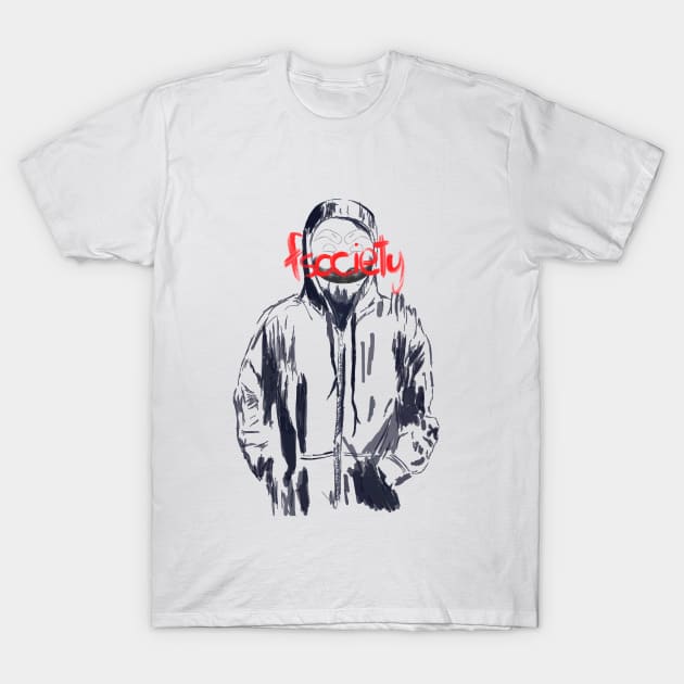 Mr. Robot quick art grunge T-Shirt by Uwaki